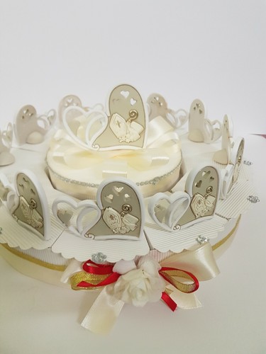 Torta bomboniere cresima cuore - torta,