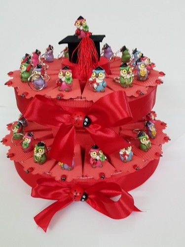 Torta bomboniera laurea gufi - torta,