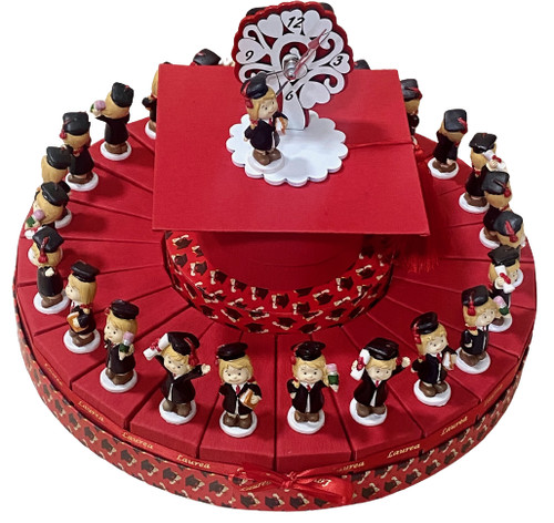Maxi torta laurea - tocco, rosso