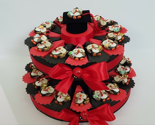 Torta bomboniera laurea - , gufi