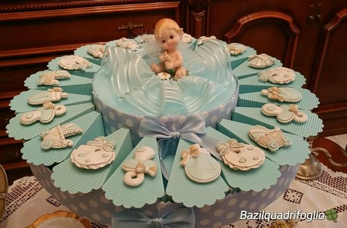 Torta bomboniera battesimo - bomboniera,